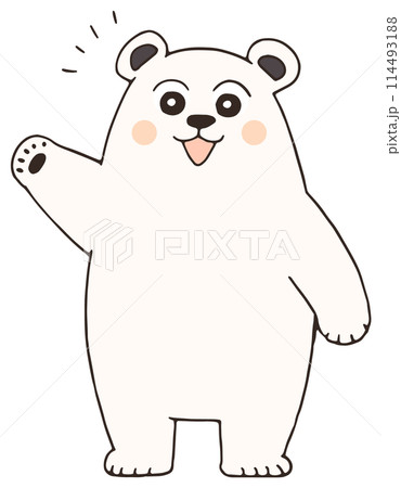 かわいいシロクマのキャラクター 114493188