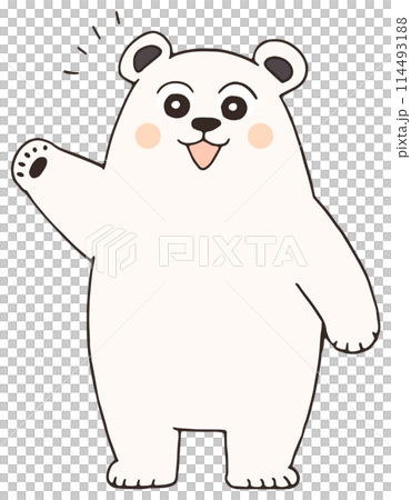 かわいいシロクマのキャラクター 114493188