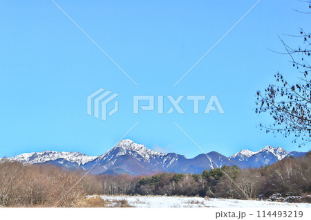 雪景色 里山 雪景色 里山 114493219