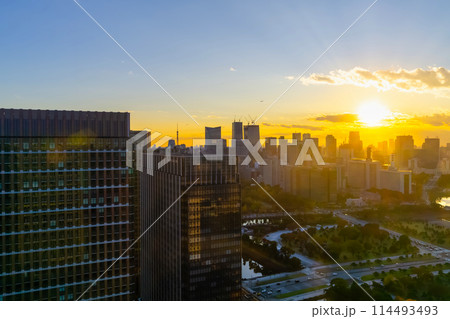 東京サンセット 霞ヶ関 東京サンセット 霞ヶ関 114493493
