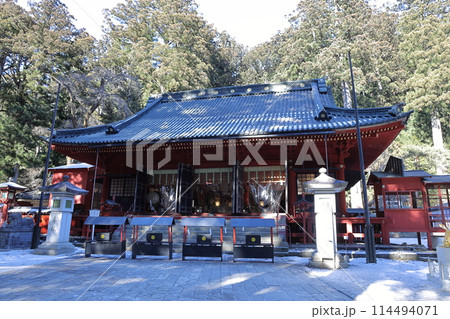 世界遺産 二荒山神社 本社拝殿 日光の社寺 114494071