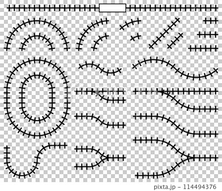 Vector illustration set of various railroad-style marks Vector illustration set of various railroad-style marks 114494376