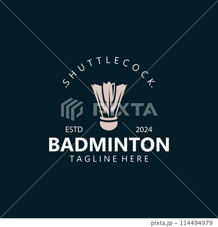 Badminton Shuttlecock logo icon design for Sport logo and Badminton Championship club, competititon isolated background Badminton Shuttlecock logo icon design for Sport logo and Badminton Championship club, competititon isolated background 114494979