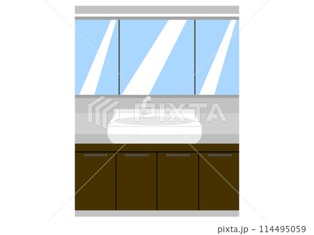三面鏡のある洗面台 三面鏡のある洗面台 114495059