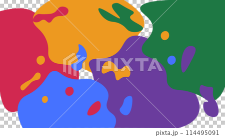 ペンキが飛び散る背景素材 114495091