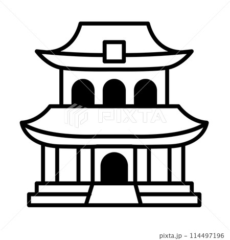 Chinese castle icon vector illustration graphic design 114497196