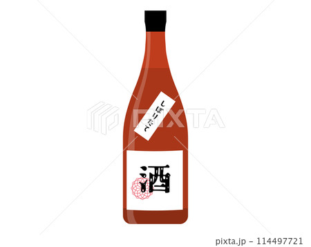 日本酒のボトルのイラスト 114497721