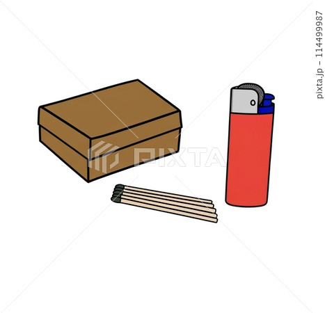 アウトドア用品のイラスト アウトドア用品のイラスト 114499987