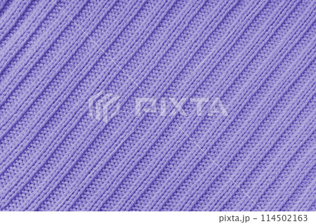 Jersey textile background , violet diagonal striped knitted fabric, cloth surface 114502163