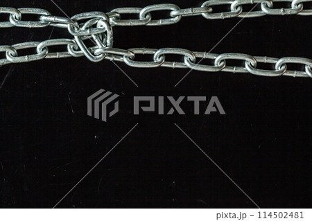 Strong chain black background Strong chain black background 114502481