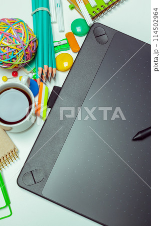 Concept artist desktop. Graphics tablet 114502964
