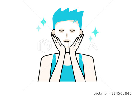 パックをする若い男性 114503840