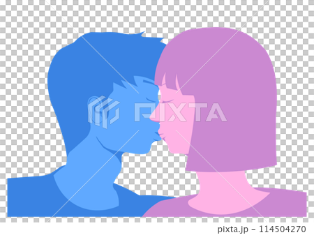 キスをする男女 114504270