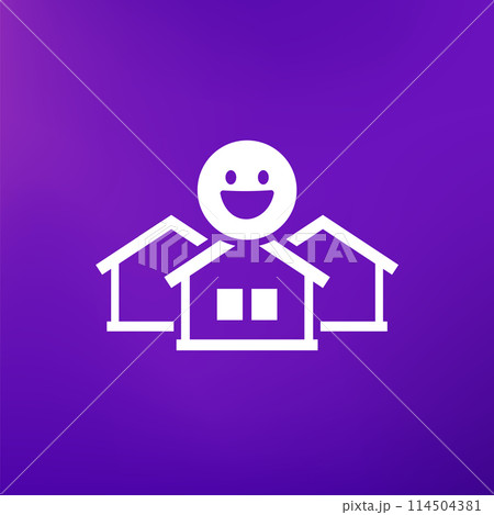 good neighbourhood icon, vector pictogram good neighbourhood icon, vector pictogram 114504381