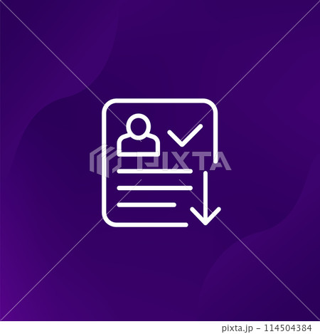 export profile or personal data line vector icon export profile or personal data line vector icon 114504384