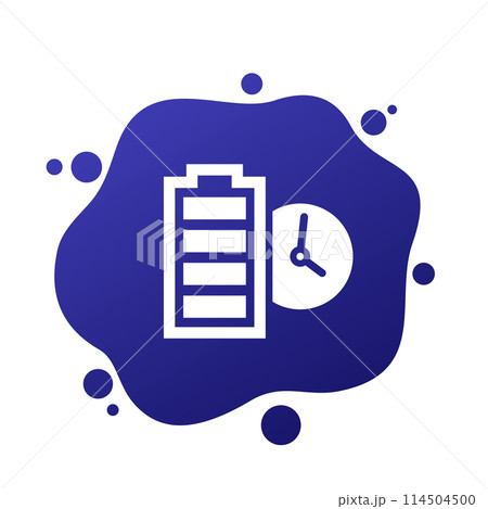 long battery life vector icon 114504500