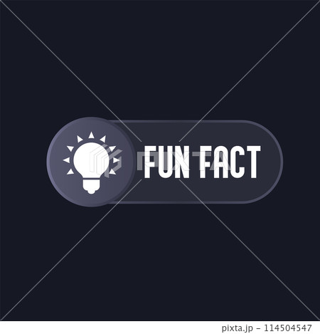 Fun fact icon, dark vector design 114504547