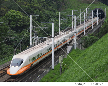 台湾高速鉄道　700T型　快官　高鐵景觀橋にて 114504740