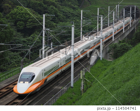 台湾高速鉄道　700T型　快官　高鐵景觀橋にて 114504741