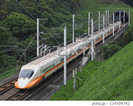 台湾高速鉄道　700T型　快官　高鐵景觀橋にて 114504742