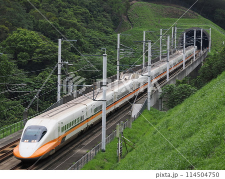 台湾高速鉄道　700T型　快官　高鐵景觀橋にて 114504750
