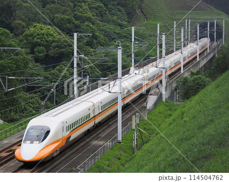 台湾高速鉄道　700T型　快官　高鐵景觀橋にて 114504762