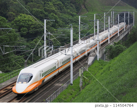 台湾高速鉄道　700T型　快官　高鐵景觀橋にて 114504764