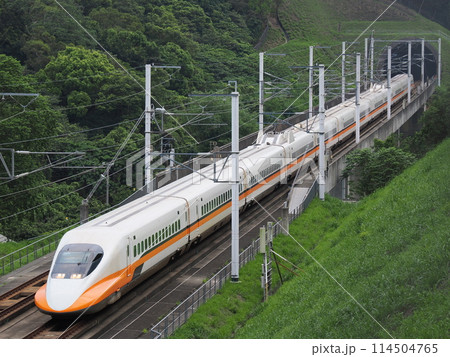 台湾高速鉄道　700T型　快官　高鐵景觀橋にて 114504765