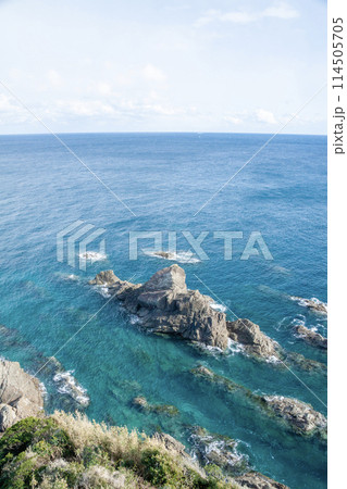 青い海と水平線 114505705