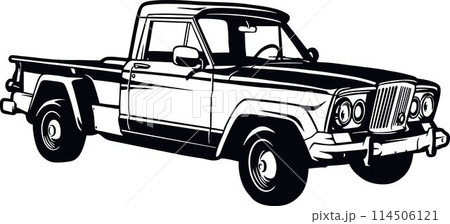 Pickup Truck, Muscle car, Classic car, Stencil, Silhouette, Vector Clip Art - Truck 4x4 Off Road - Off-road car for tshirt and emblem Pickup Truck, Muscle car, Classic car, Stencil, Silhouette, Vector Clip Art - Truck 4x4 Off Road - Off-road car for tshirt and emblem 114506121