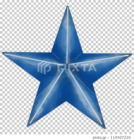 Watercolor painting of blue stars on Independence Day 114507220
