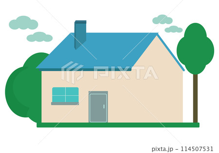住宅と街並み。家の地域。ベクターイラスト 住宅と街並み。家の地域。ベクターイラスト 114507531
