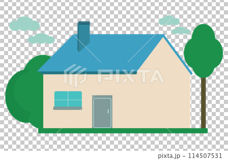 房屋和街道。房子的面積。向量圖 114507531