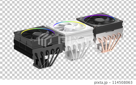 Low-profile cpu air coolers with different colors 114508063