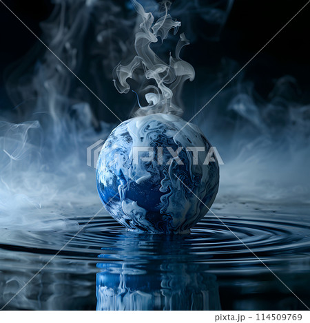 global boiling and climate change crisis earth  114509769