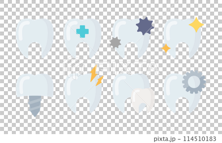 Tooth icon set 114510183