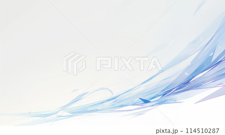 青色の幾何学模様の抽象波形背景イメージ AI生成画像 青色の幾何学模様の抽象波形背景イメージ AI生成画像 114510287