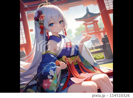 和装清楚で美少女な放置系彼女 114510326