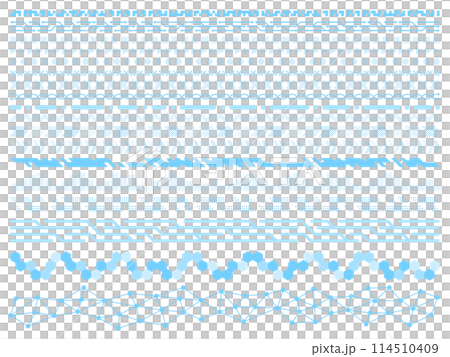 水色のサイバーなラインセット 114510409