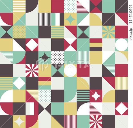 シームレス背景パターン_幾何学模様 114510691