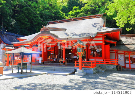 【和歌山県】快晴の熊野那智大社(礼殿) 【和歌山県】快晴の熊野那智大社(礼殿) 114511903