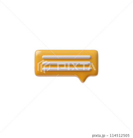 3D social media chat vector on isolated background. 114512505