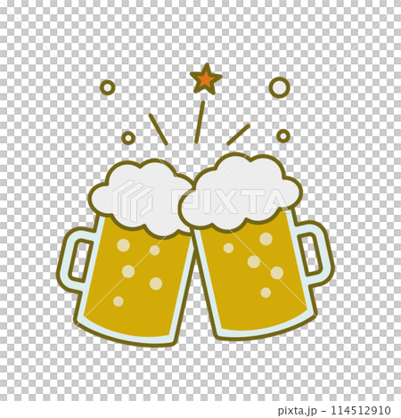 向量圖的敬酒啤酒 114512910
