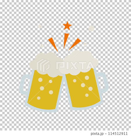 向量圖的敬酒啤酒 114512911