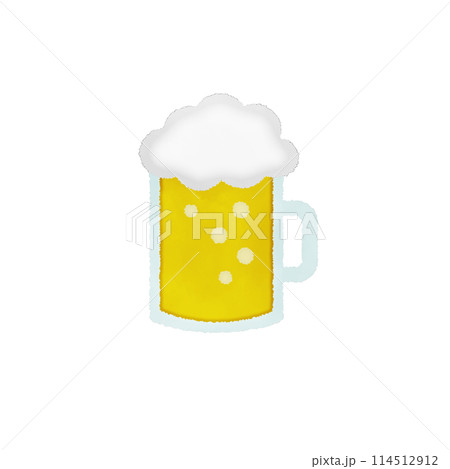 ビールの手書き風ベクターイラスト 114512912