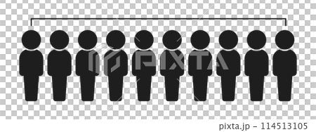包含 10 個人形輪廓的圖示 - 10 人/團隊的圖片素材 包含 10 個人形輪廓的圖示 - 10 人/團隊的圖片素材 114513105