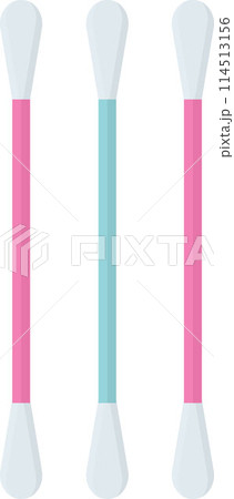 Realistic cotton ear swab set. Vector Realistic cotton ear swab set. Vector 114513156