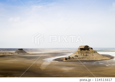 Mangystau region landscape, Karyn Zharyk depression, Kazakhstan 114513817