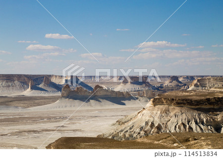 Bozzhira valley aerial view, Mangystau region, Kazakhstan Bozzhira valley aerial view, Mangystau region, Kazakhstan 114513834