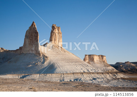 Stunning rock pinnacles in Bozzhira valley view, Kazakhstan Stunning rock pinnacles in Bozzhira valley view, Kazakhstan 114513856